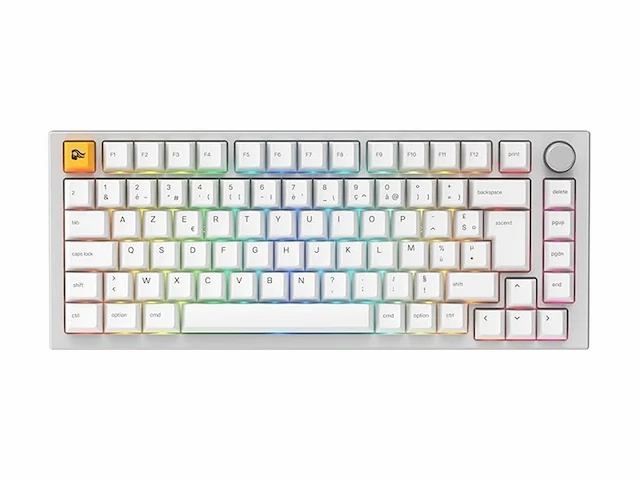Glorious gaming gmmk pro gamingtoetsenbord tkl frame polssteun witte toetsen rgb azerty wit - afbeelding 1 van  1
