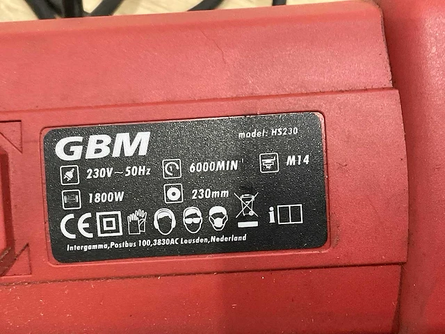 Gmb hs230 haakse slijper - afbeelding 6 van  6