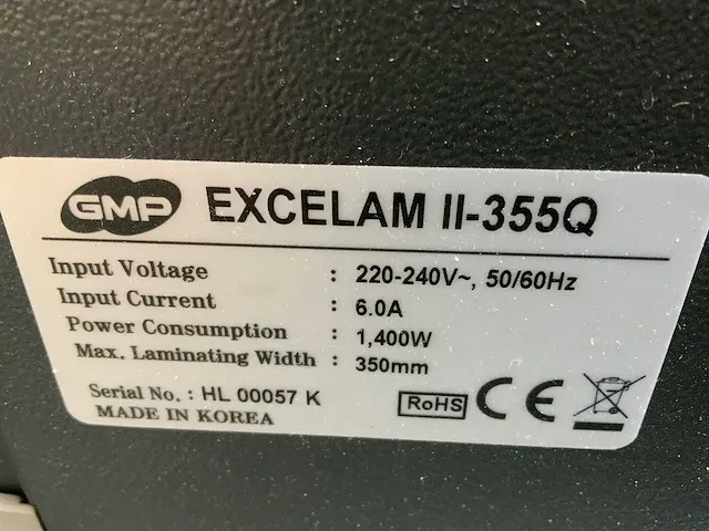 Gmp - excelam ii-355q - rollamineermachine - afbeelding 6 van  7