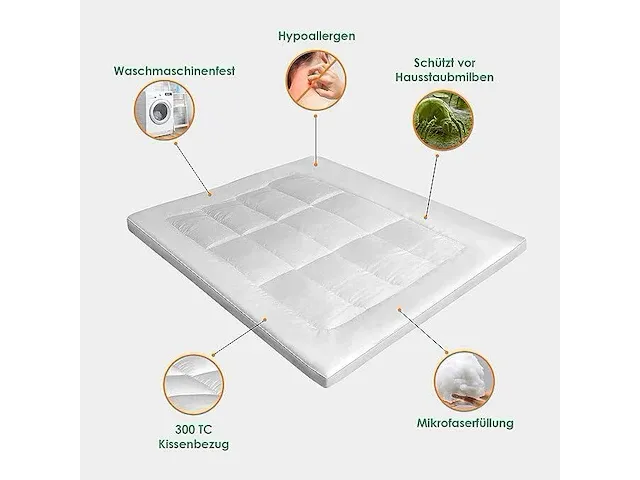 Gmtextiles microvezel topper 180x200cm - afbeelding 4 van  5