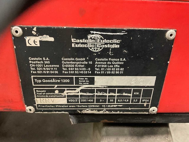 Goodaire - 1200 - lasdampafzuiginstallatie - afbeelding 3 van  4