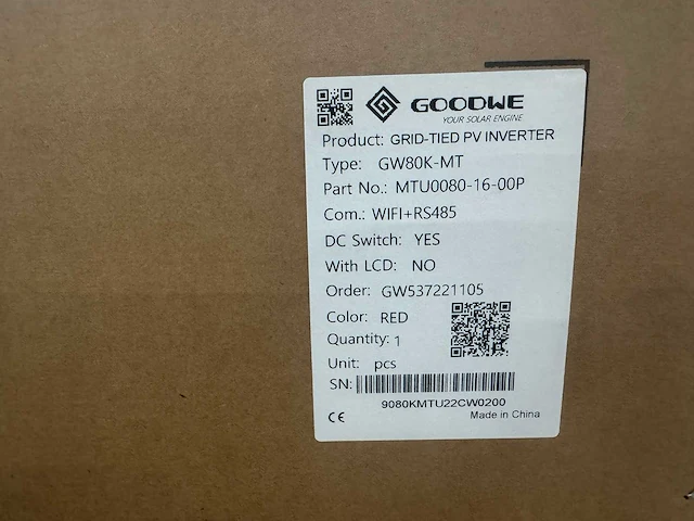 Goodwe - gw80k-mt | met arc detection omvormer - afbeelding 3 van  7