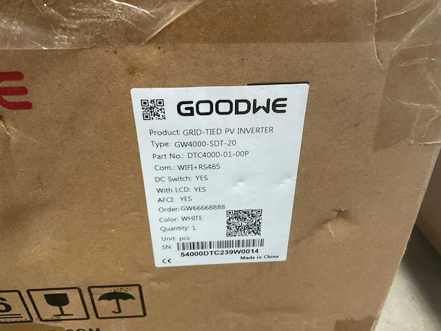 Goodwe gw4000-sdt-20 omvormer - afbeelding 2 van  3