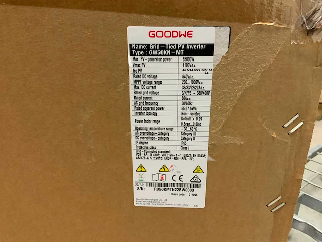 Goodwe gw50kn-mt omvormer - afbeelding 2 van  2