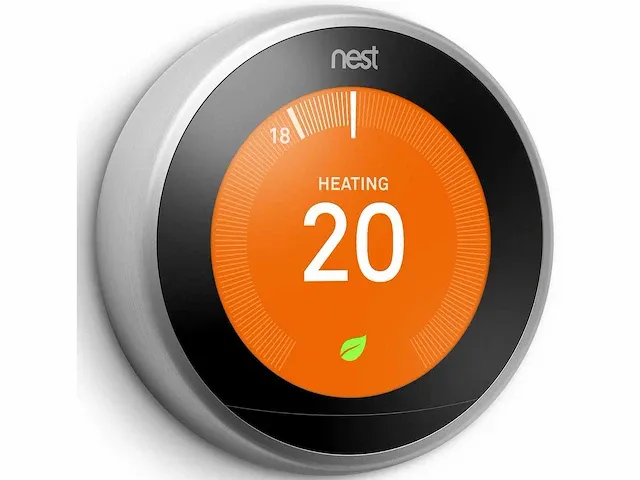 Google nest thermostaat thermostat 3rd gen silver - afbeelding 1 van  1