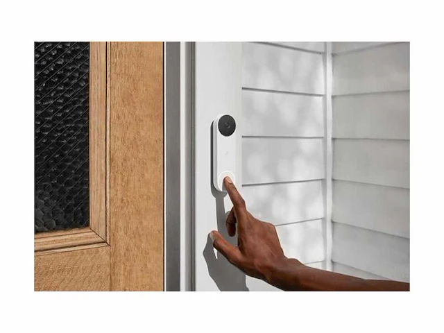 Google nest videodeurbel - deurbeldrukker - batterij - wit - afbeelding 1 van  2