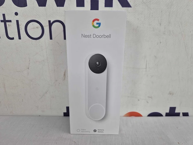 Google nest videodeurbel - deurbeldrukker - batterij - wit - afbeelding 2 van  2