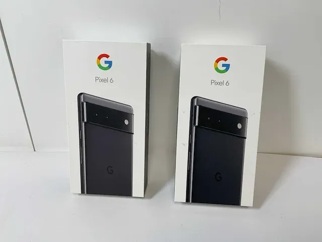Google pixel 6 - 128 gb - stormy black (2x) - afbeelding 1 van  6