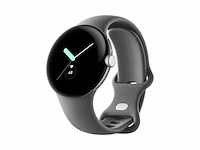 Google pixel smartwatch android met activiteitenregistratie hartslagmeter roestvrijstalen kast in gepolijst zilver - afbeelding 1 van  6