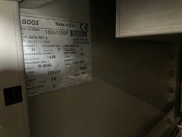 Goos gcn-701-l koelkast - afbeelding 2 van  4