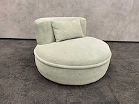 Goossens - draaibare relax fauteuil ø100 - pistache - afbeelding 1 van  10
