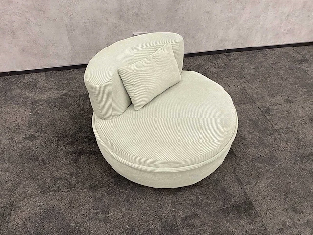 Goossens - draaibare relax fauteuil ø100 - pistache - afbeelding 4 van  10