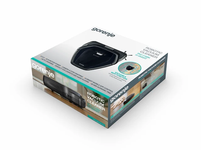 Gorenje rvc216bk robotstofzuiger met dweilfunctie 2-in-1 60 w 72 db zwart - afbeelding 3 van  6