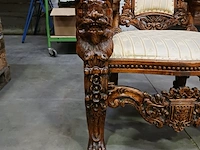 Gotische barok-stijl king & queen lion chair - afbeelding 3 van  16