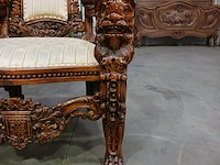 Gotische barok-stijl king & queen lion chair - afbeelding 5 van  16