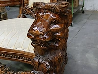 Gotische barok-stijl king & queen lion chair - afbeelding 6 van  16