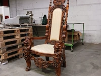 Gotische barok-stijl king & queen lion chair
