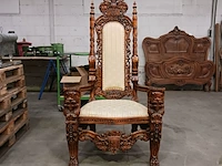 Gotische barok-stijl king & queen lion chair - afbeelding 9 van  16