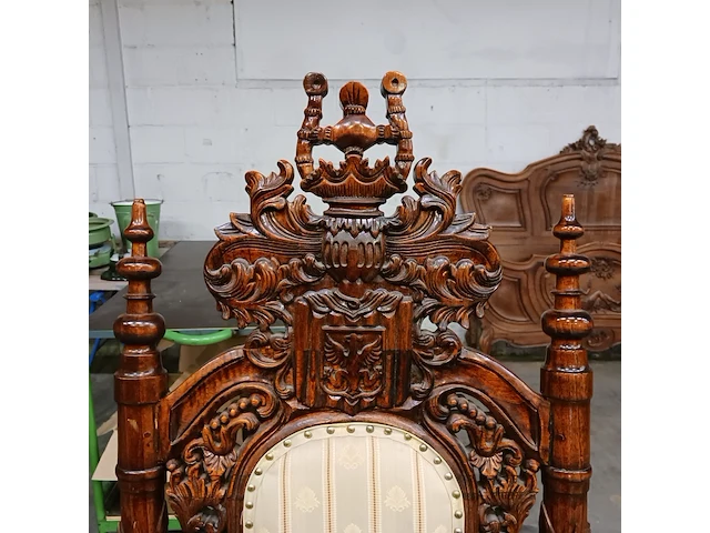 Gotische barok-stijl king & queen lion chair - afbeelding 12 van  16