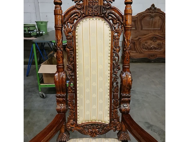 Gotische barok-stijl king & queen lion chair - afbeelding 14 van  16