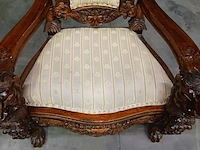 Gotische barok-stijl king & queen lion chair - afbeelding 15 van  16