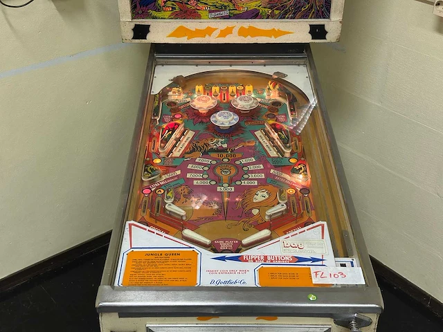 Gottlieb - junglequeen - flipperkast - afbeelding 6 van  10