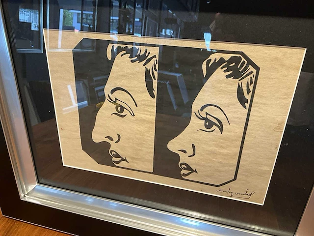 Gouache andy warhol “nose job” - afbeelding 2 van  5