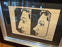 Gouache andy warhol “nose job” - afbeelding 2 van  5