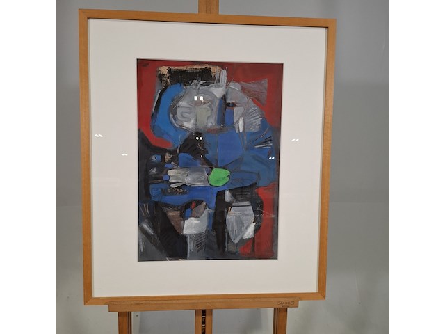 Gouache, a.t. van ravenswaaij, groen 36/51 cm - afbeelding 1 van  7