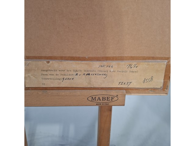 Gouache, a.t. van ravenswaaij, groen 36/51 cm - afbeelding 7 van  7