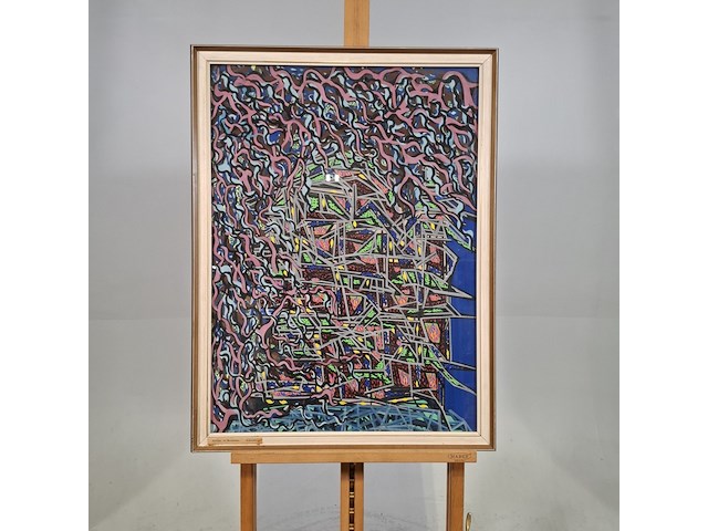 Gouache, b. brouwer, burning of buddhism, 1977 - afbeelding 1 van  7