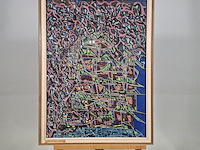 Gouache, b. brouwer, burning of buddhism, 1977 - afbeelding 1 van  7