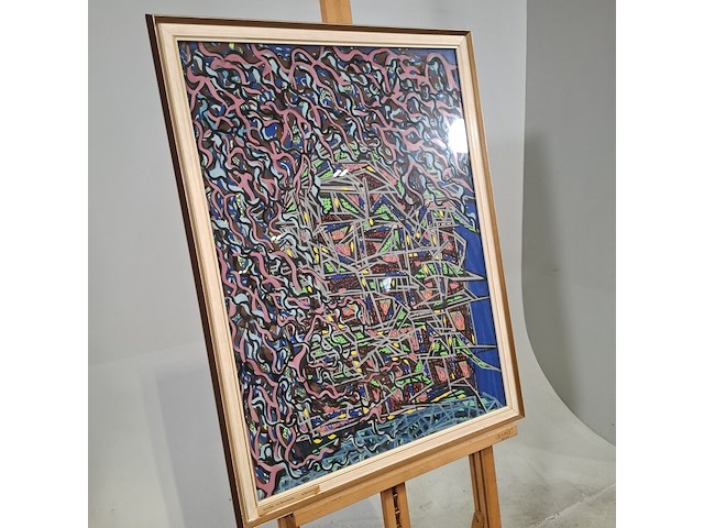 Gouache, b. brouwer, burning of buddhism, 1977 - afbeelding 2 van  7