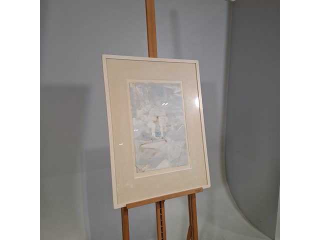 Gouache, g.h. brusse, twee zuilen, 1974 - afbeelding 2 van  6