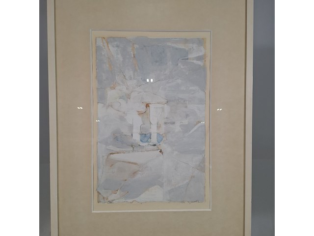 Gouache, g.h. brusse, twee zuilen, 1974 - afbeelding 4 van  6
