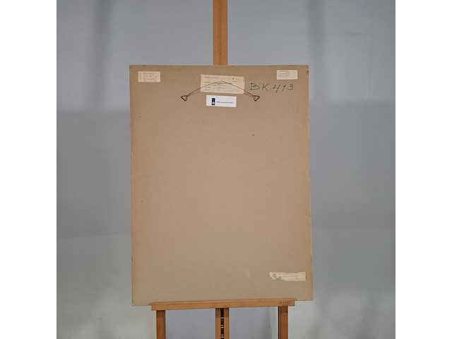 Gouache, g.h. brusse, twee zuilen, 1974 - afbeelding 5 van  6