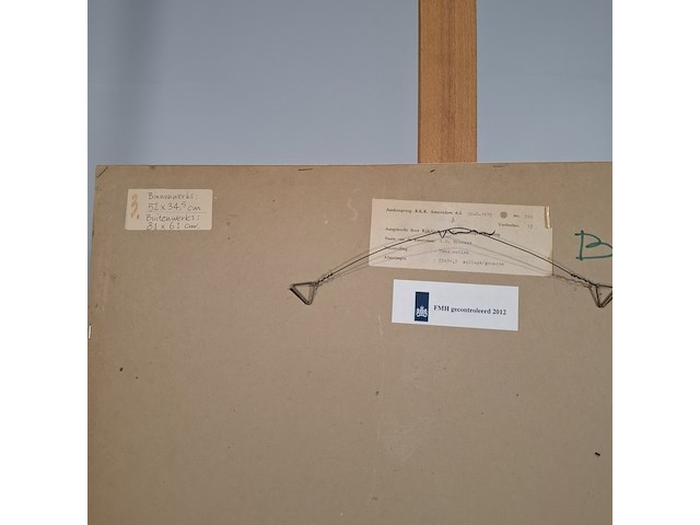 Gouache, g.h. brusse, twee zuilen, 1974 - afbeelding 6 van  6