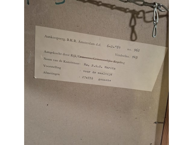 Gouache, n. maritz, voor de maaltijd - afbeelding 10 van  10