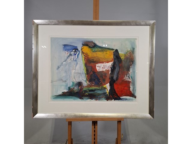 Gouache, pieter defesche, confrontatie, 1978 - afbeelding 1 van  6