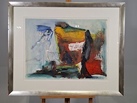 Gouache, pieter defesche, confrontatie, 1978 - afbeelding 1 van  6