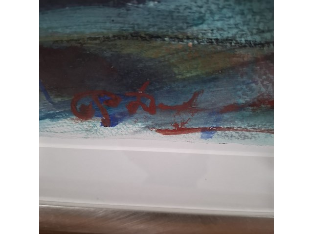 Gouache, pieter defesche, confrontatie, 1978 - afbeelding 4 van  6