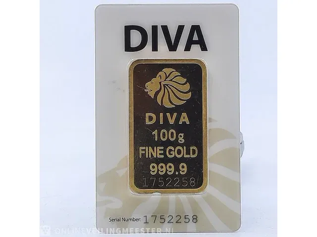 Goudbaar, 100 gram diva - afbeelding 2 van  8