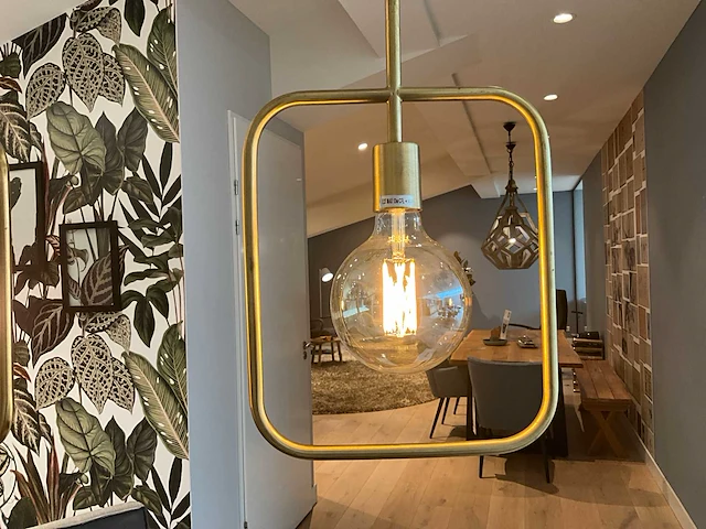 Goude hanglamp (3x) - afbeelding 2 van  2