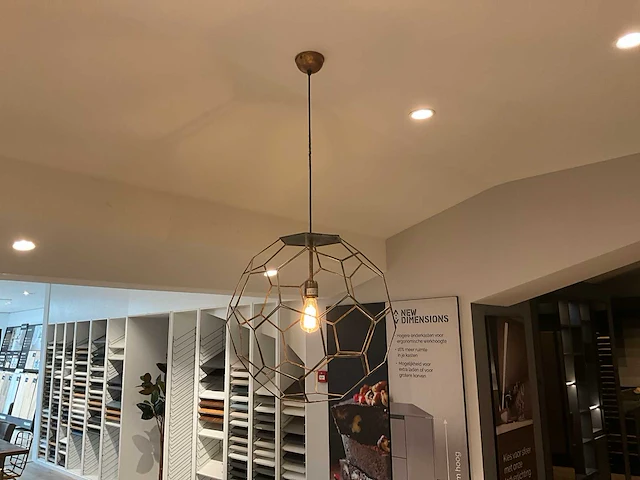 Goude hanglamp - afbeelding 1 van  2