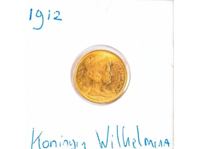 Gouden 5 gulden koningin wilhelmina (3,36 gram) - afbeelding 1 van  2