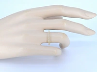 Gouden alliance ring met briljant geslepen diamant - afbeelding 3 van  10