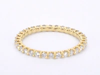 Gouden alliance ring met briljant geslepen diamant - afbeelding 6 van  10