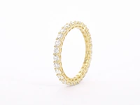 Gouden alliance ring met briljant geslepen diamant - afbeelding 6 van  10