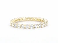 Gouden alliance ring met briljant geslepen diamant - afbeelding 7 van  10
