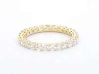 Gouden alliance ring met briljant geslepen diamant - afbeelding 8 van  10